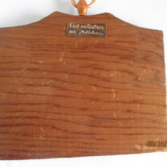 Vintage Fait Au A Nadeau Copper Plaque/Maple time-#17 - Picture 2 of 3